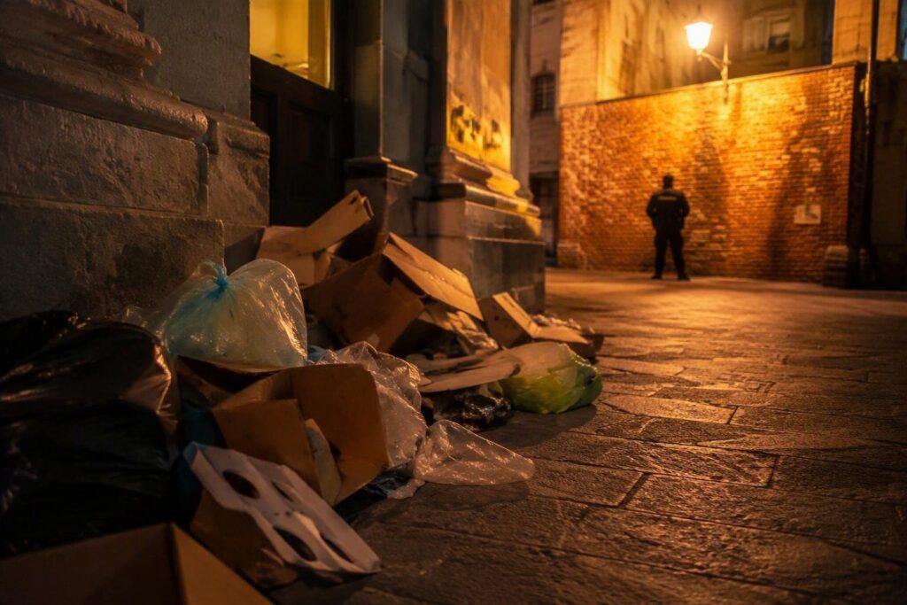 Genova: sanzione per abbandono di rifiuti in via di Mascherona