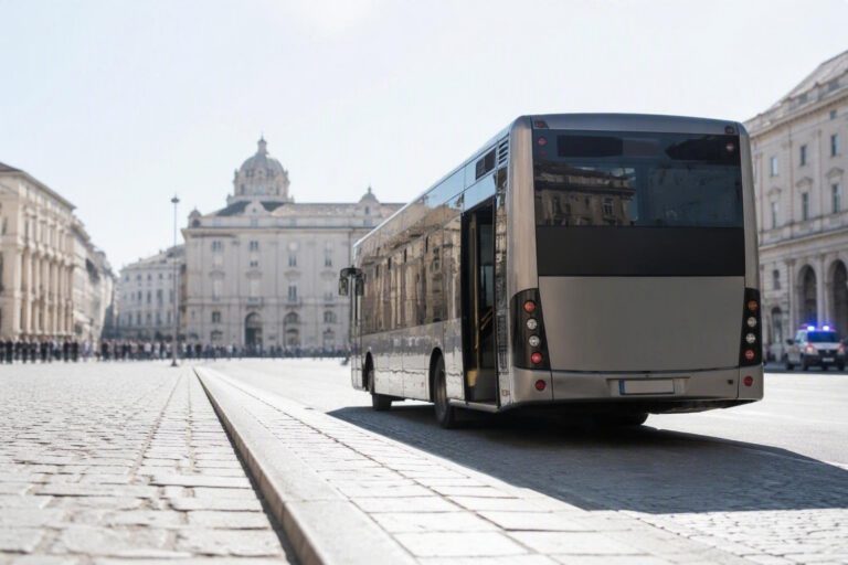 Incidente in piazza della Vittoria: autobus frena bruscamente, tre soccorsi