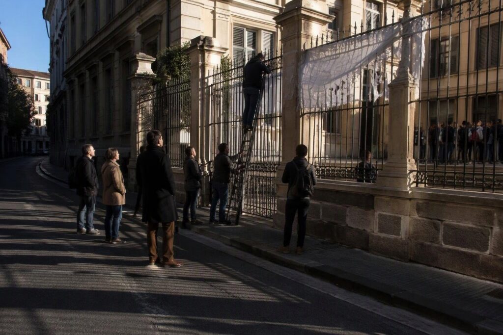 Polizia elimina slogan antirazzista alla scuola Daneo, proteste in città