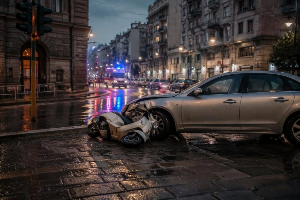 Scontro auto-scooter a Genova: ferita grave a una 42enne