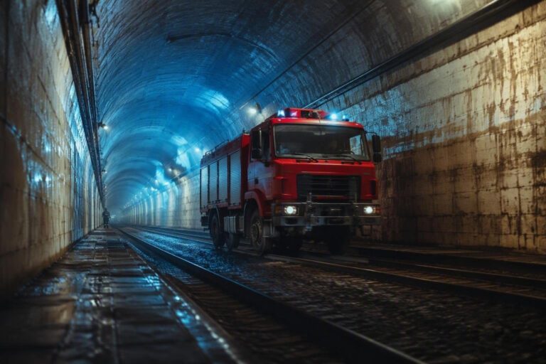 Simulazione di deragliamento nella galleria Colombo a Genova