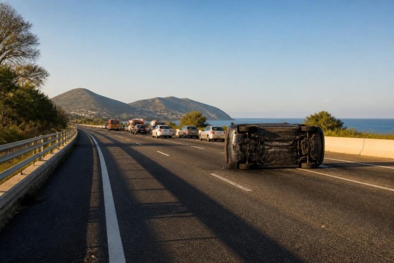 Coda chilometrica sull’A10 dopo il ribaltamento di una vettura a Pra’