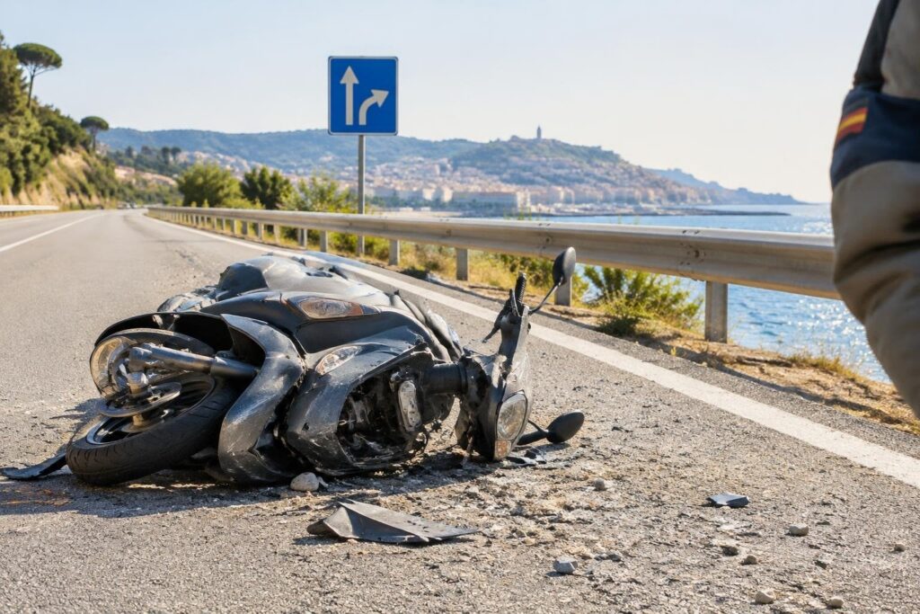 Due giovani feriti dopo che un’auto ha tagliato la strada a uno scooter