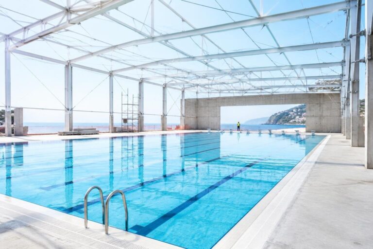 Rifacimento piscina Vassallo a Bogliasco: rendering e lavori