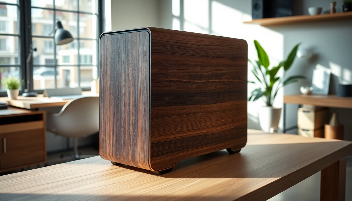 Woodgrain trim takes center stage in new computer cases