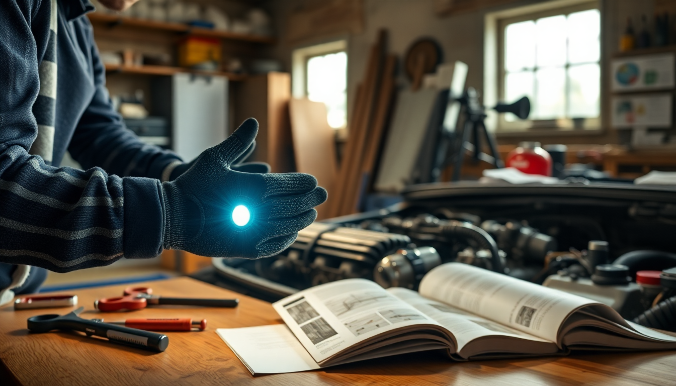 Discover the practicality of LED flashlight gloves for DIY projects