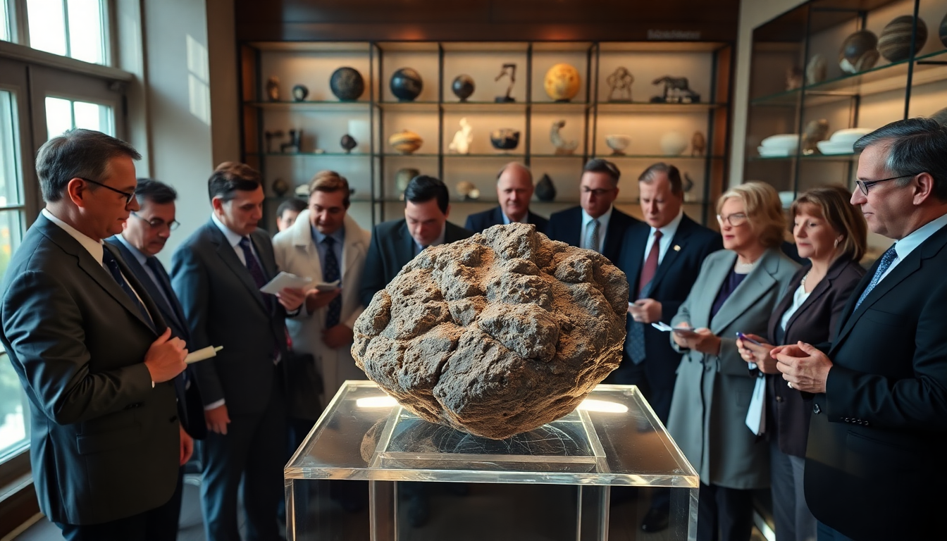 Historic auction sees Martian meteorite sell for record-breaking price