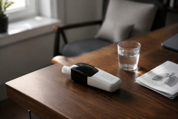 Handheld breathalyzer measures acetone to monitor fat metabolism