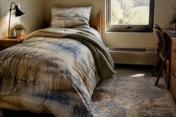 Upgrade your dorm room with the bayou-themed serengeti twin xl comforter set