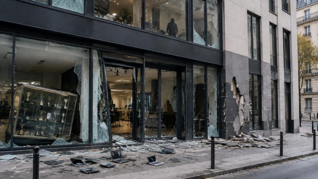 V.Hive in Paris vandalized during October 17 protests