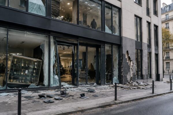 V.Hive in Paris vandalized during October 17 protests