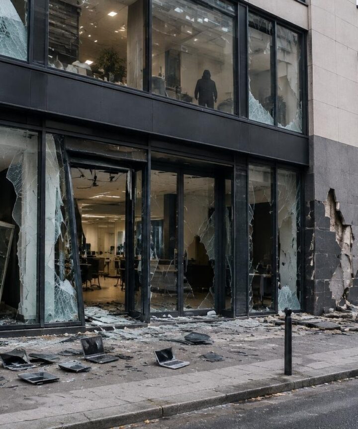 V.Hive in Paris vandalized during October 17 protests