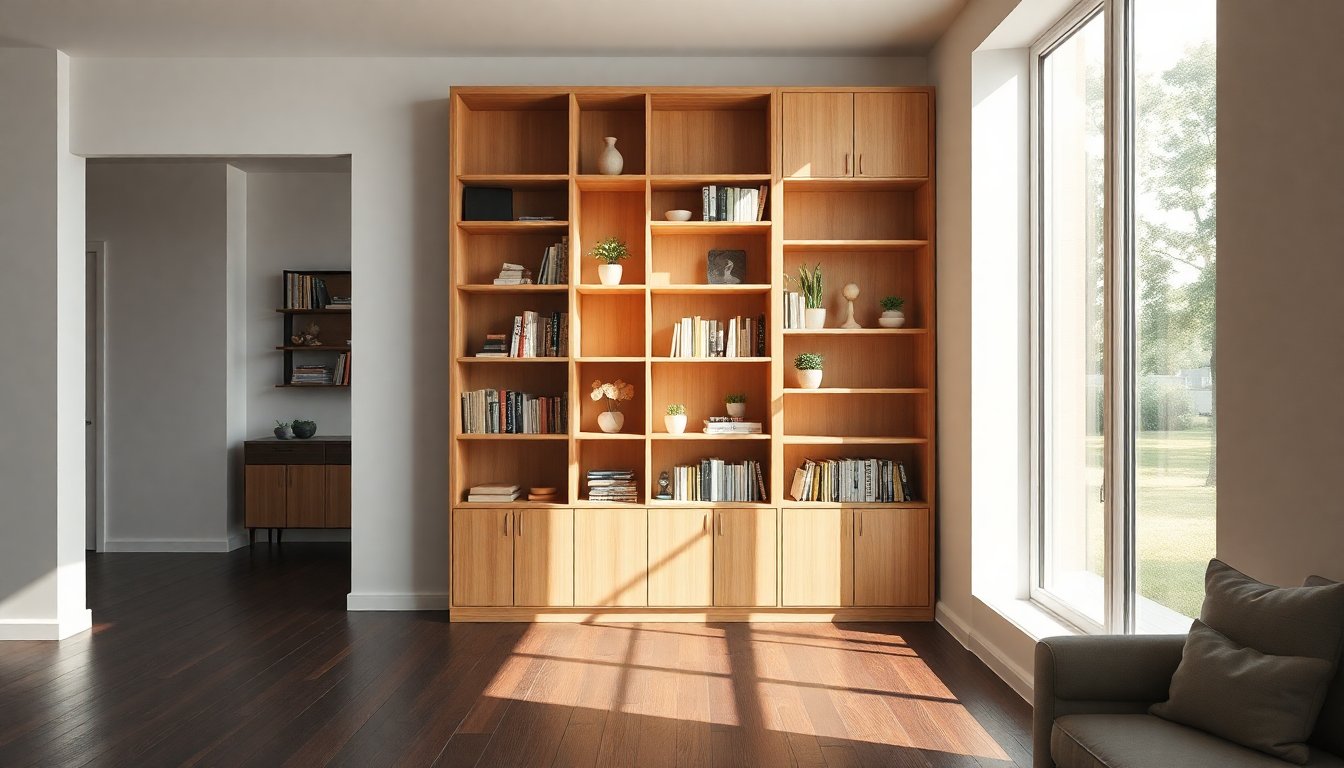Custom Bookcases Tailored for Difficult Spaces
