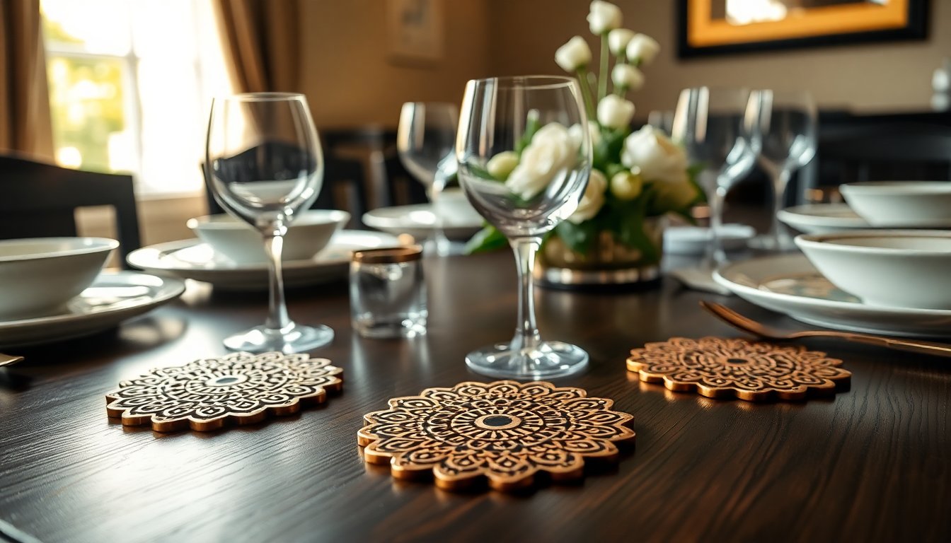 Explore the Enchanting Beauty of Mandala Brass Coasters for Your Home Decor