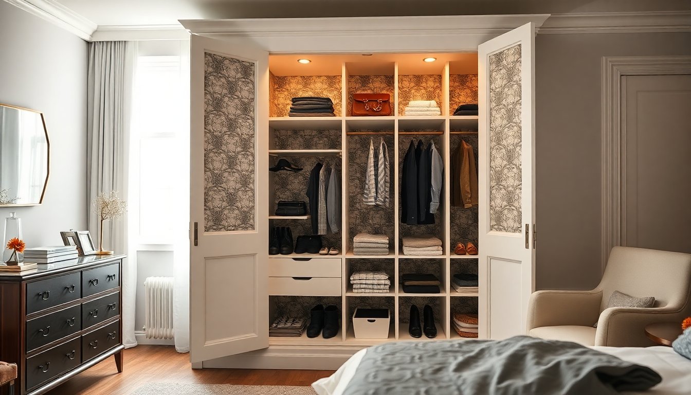 Transform Your IKEA Pax Wardrobes with Wallpaper for a Unique Custom Style