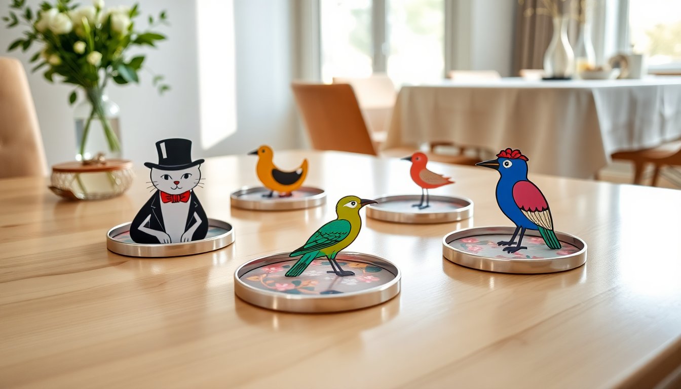 Whimsical Metal Coasters: The Ideal Fusion of Art and Functionality