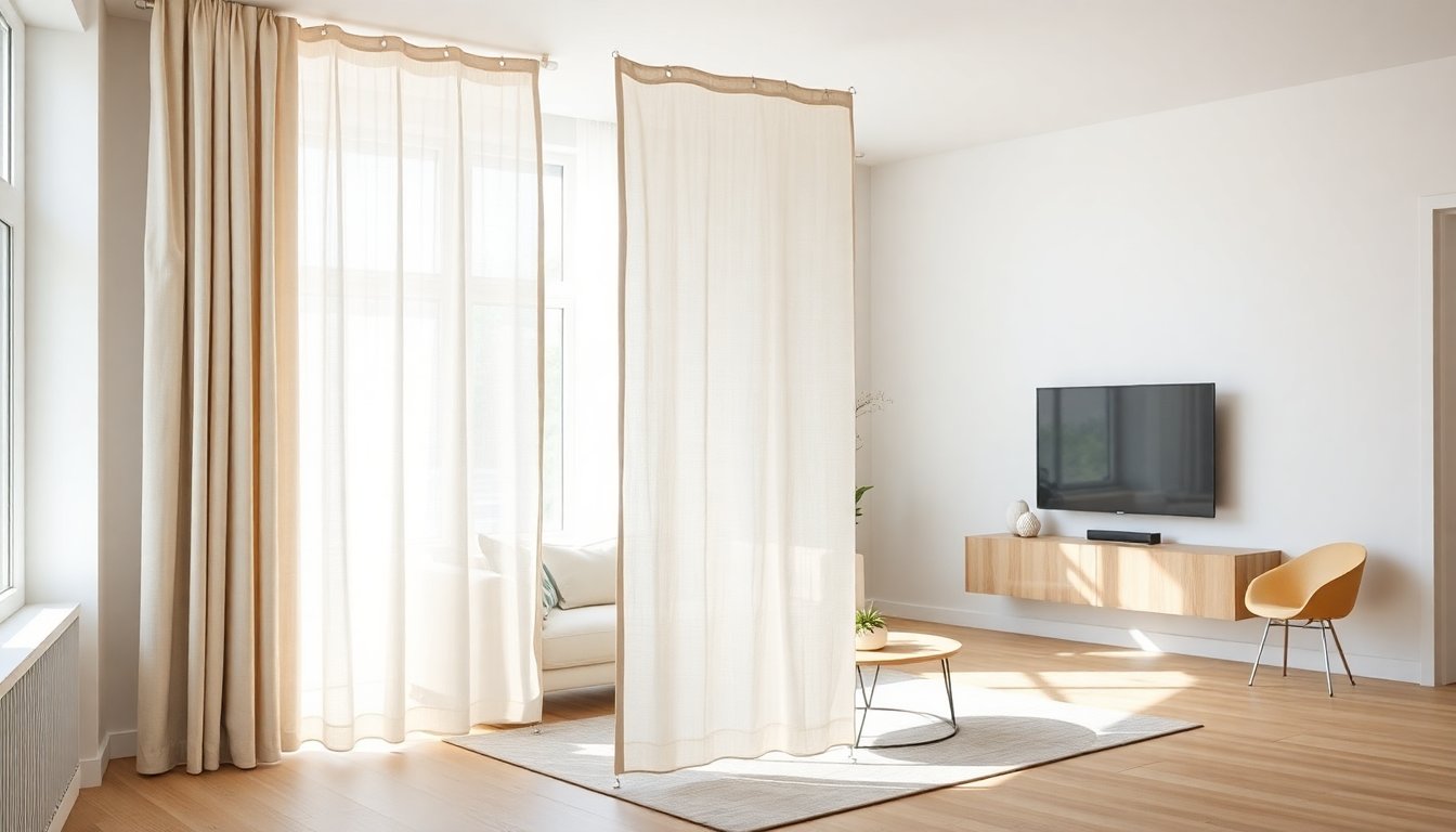 Chic Linen Room Dividers: Enhance Your Interior Design Aesthetics