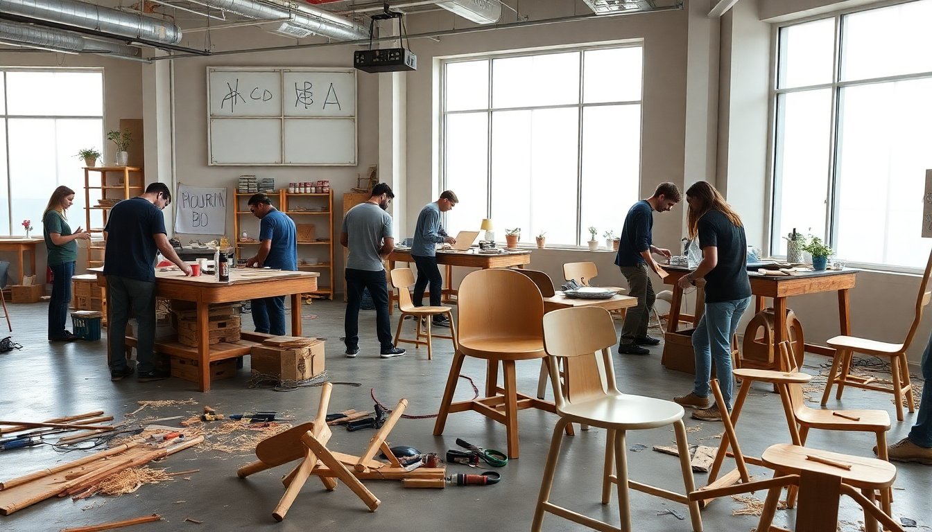 Creative chair transformation challenge at the Museum of Design Atlanta