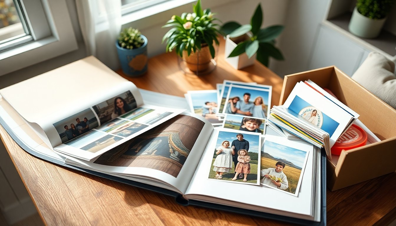 Smart ways to store and display family photographs for a tidy home