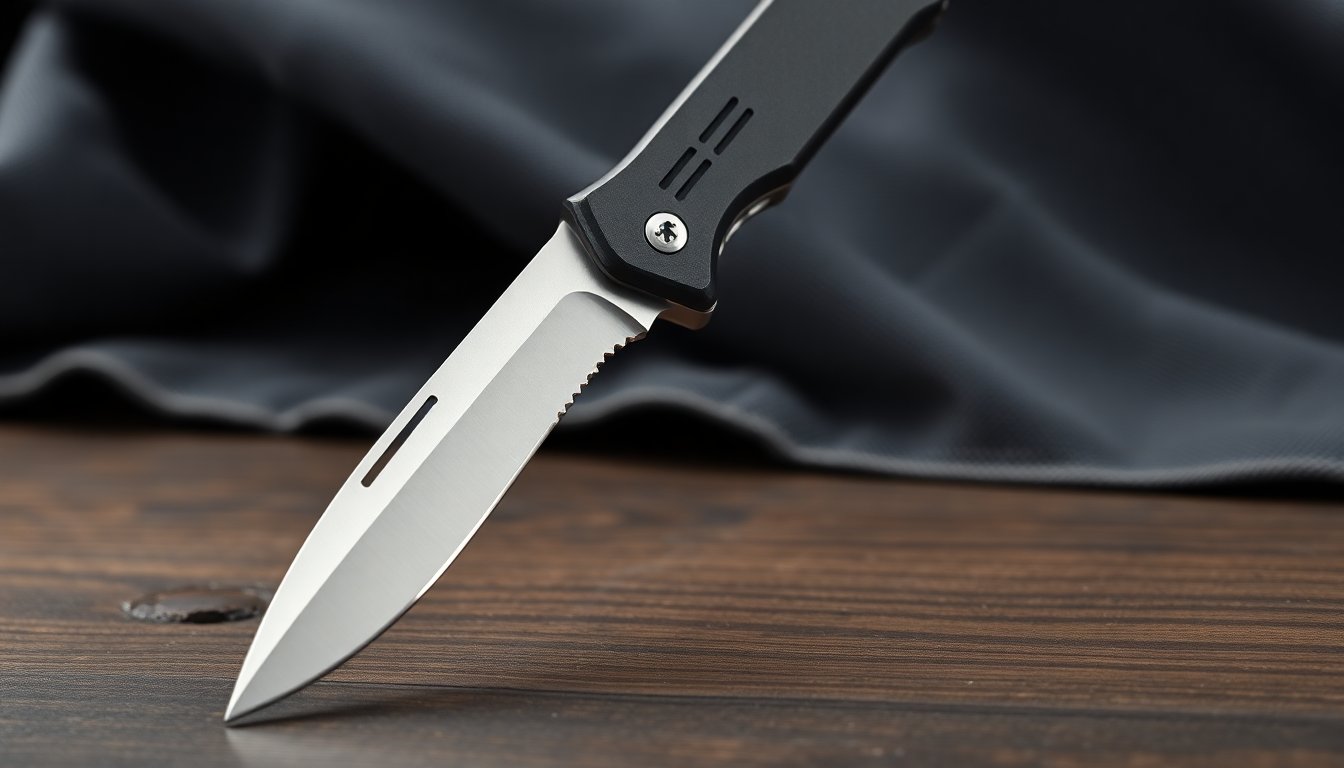 Small Templar OTF knife 2.75″ silver drop point for everyday carry
