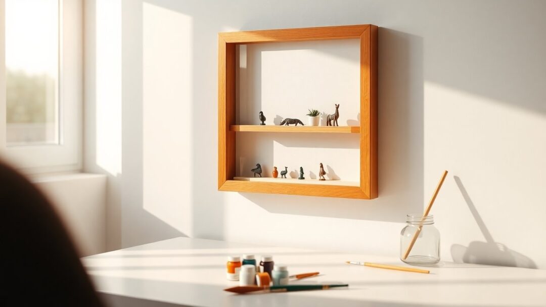 Affordable Ikea frame shelf for painted miniatures and models