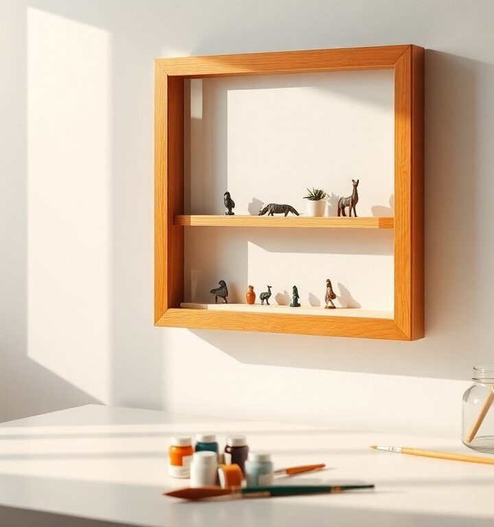 Affordable Ikea frame shelf for painted miniatures and models