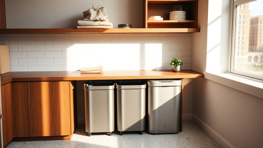 Caraway trash and recycling system review for small kitchens