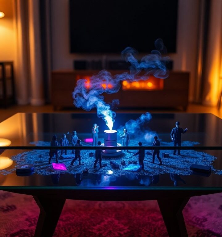Creative IKEA coffee table hack: build a rave scene under glass