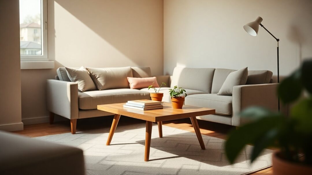 plan for furnishing a first apartment with a tiny budget