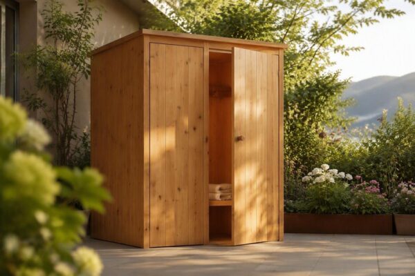 Home Idea Italia's 168 x 174 cm Wooden Changing Room: A Practical Outdoor Solution