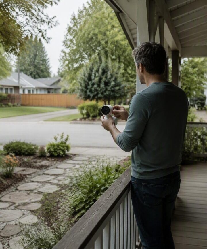 Positioning indoor and porch cameras for sharp 2K footage after dark