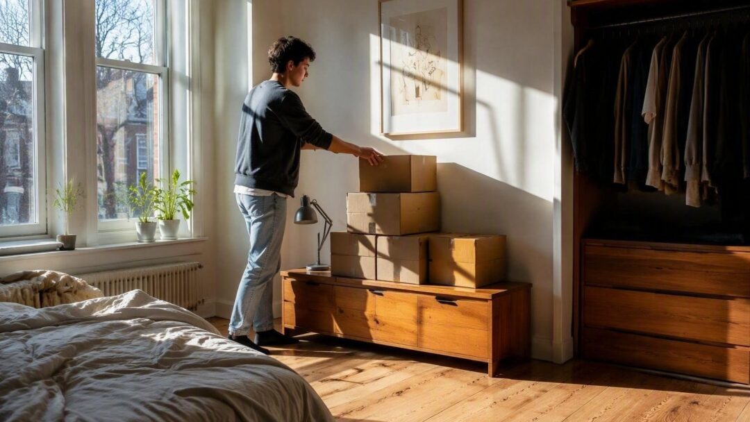 Quick and easy room organization using a box-label system