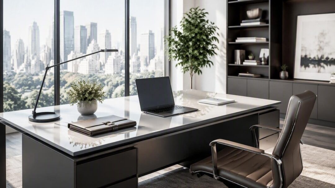 Translating executive home office style into a teen workspace