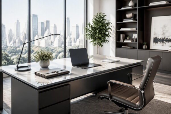 Translating executive home office style into a teen workspace