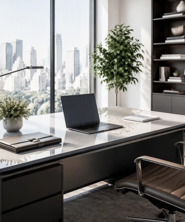 Translating executive home office style into a teen workspace