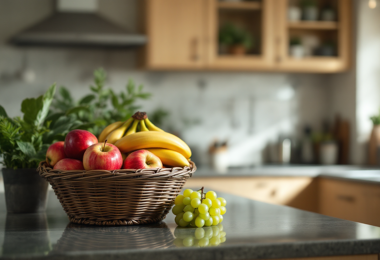Cucina moderna con dettagli eleganti e raffinati