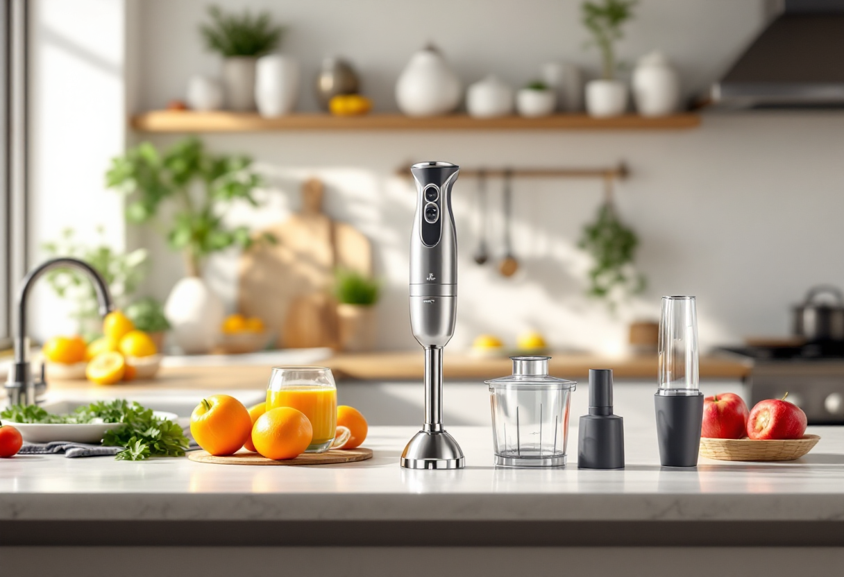 Frullatore a immersione 3 in 1 di Lidl in uso in cucina