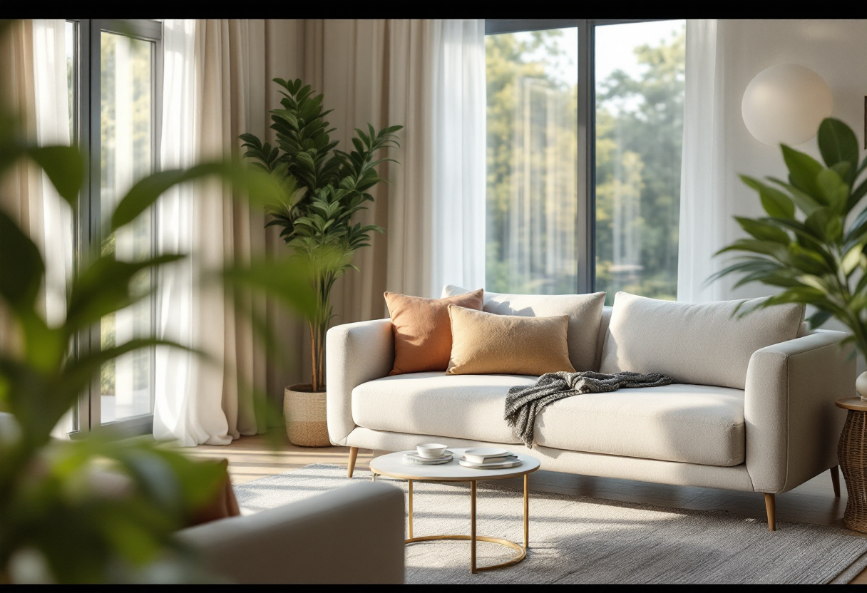 Mobili eleganti e accessibili di IKEA in un soggiorno moderno