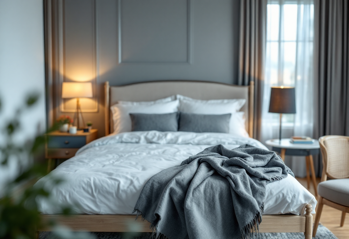Camera da letto ben organizzata per un riposo ottimale