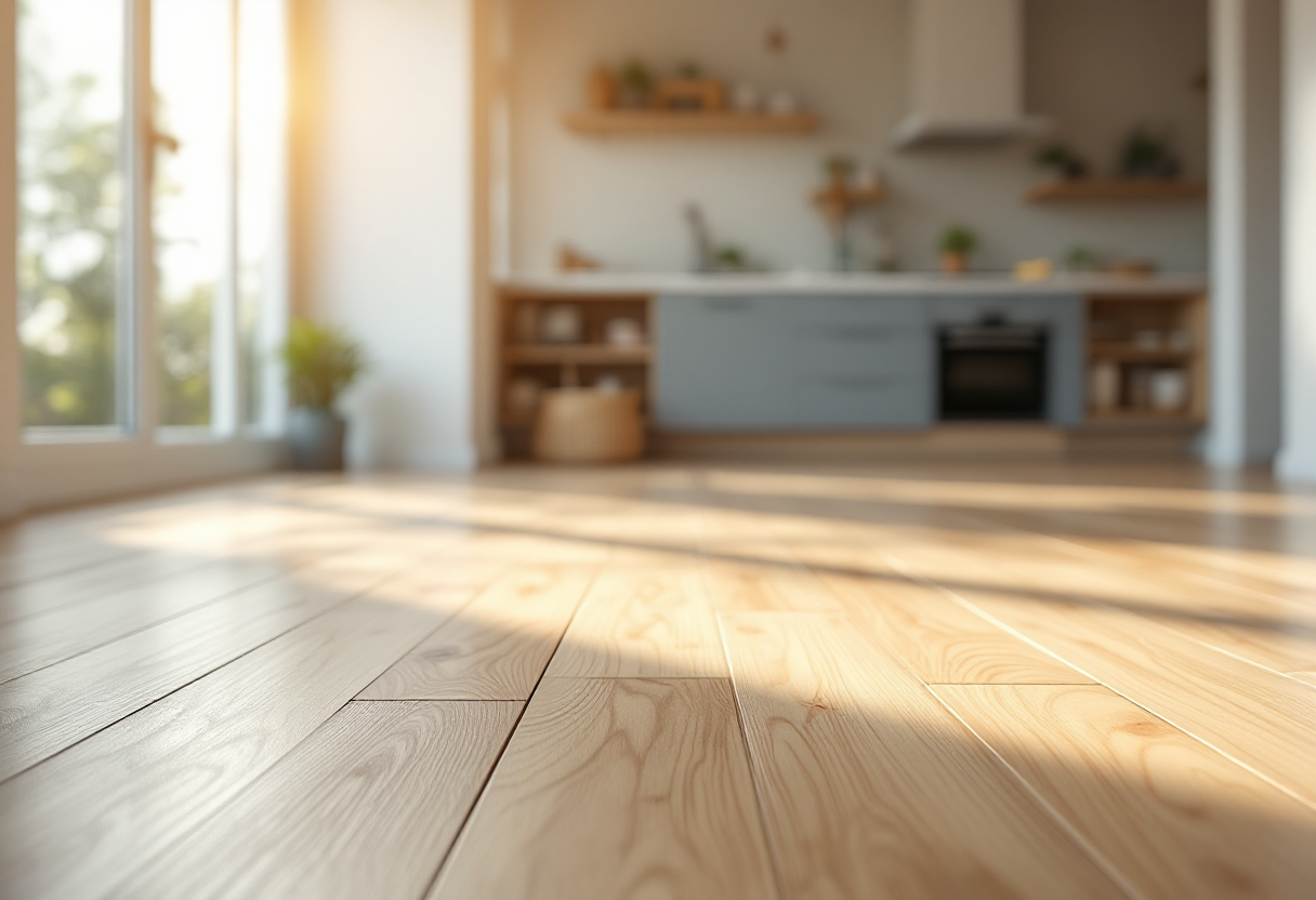 Esempio di pavimento ristrutturato con materiali moderni