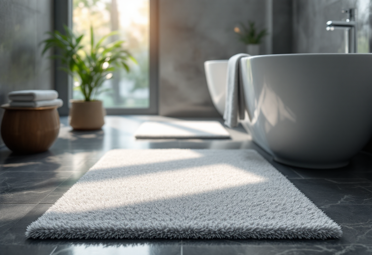 Tappeto da bagno che unisce eleganza e praticità