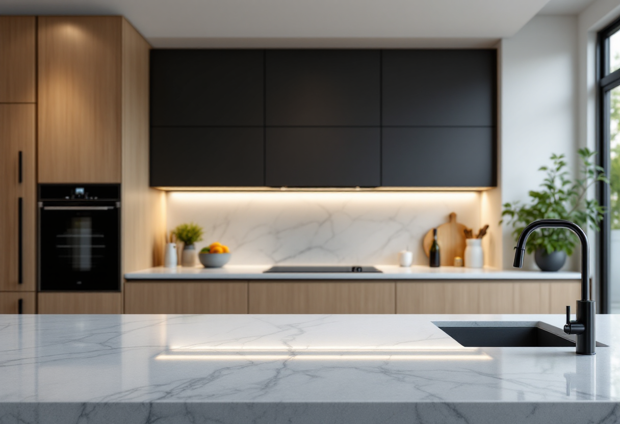 Cucina moderna con tendenze design 2025