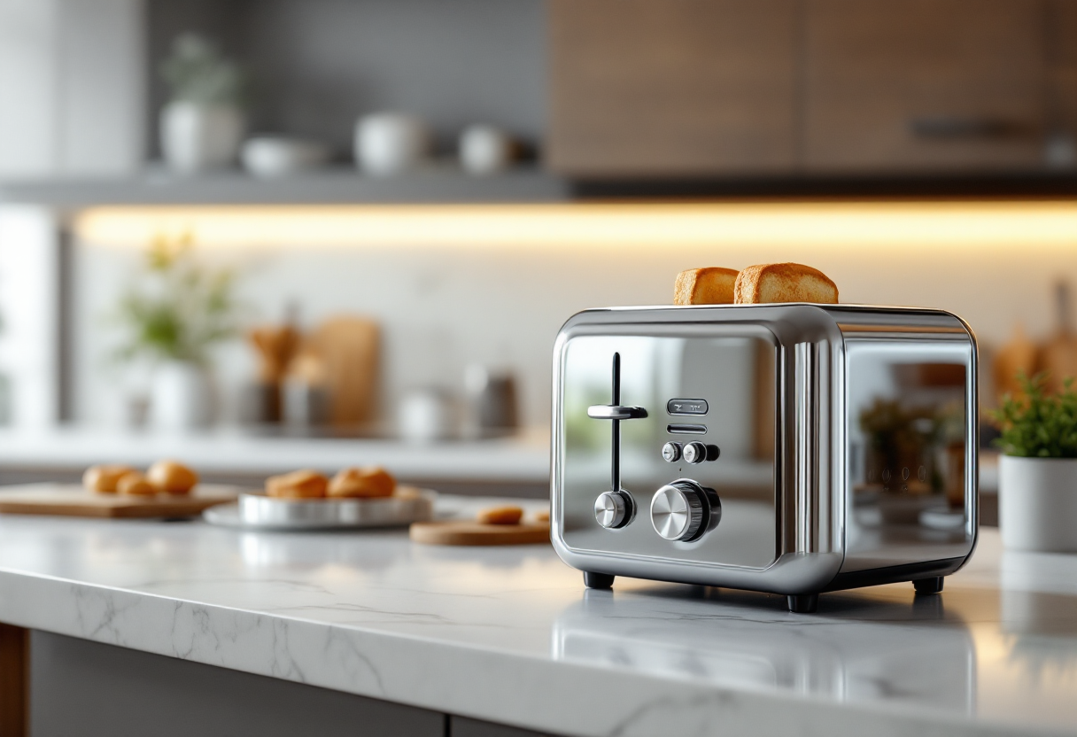 Tostapane Lidl elegante e funzionale in una cucina moderna