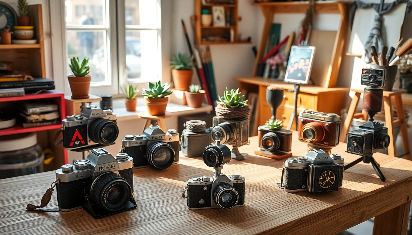 Idee di riciclo creativo con macchine fotografiche vintage