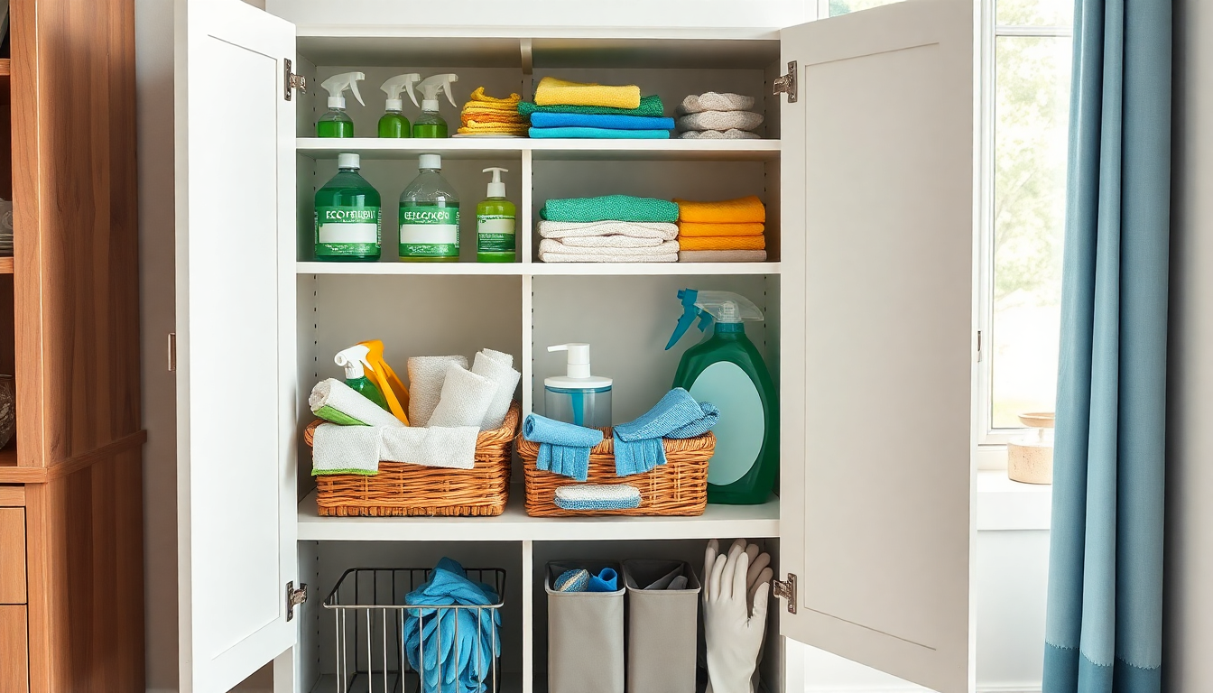Come organizzare i prodotti per la pulizia in casa