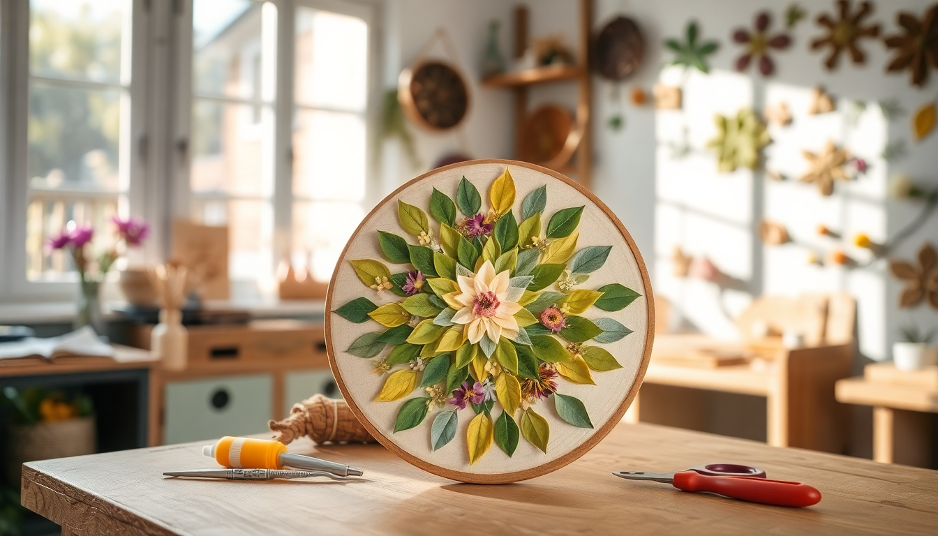 Crea il tuo mandala di fiori e foglie pressati