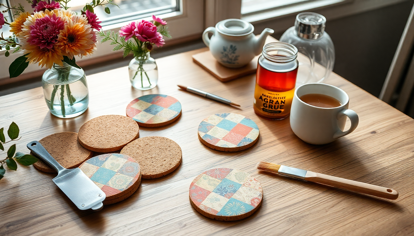 Crea sottobicchieri originali con la tecnica del decoupage