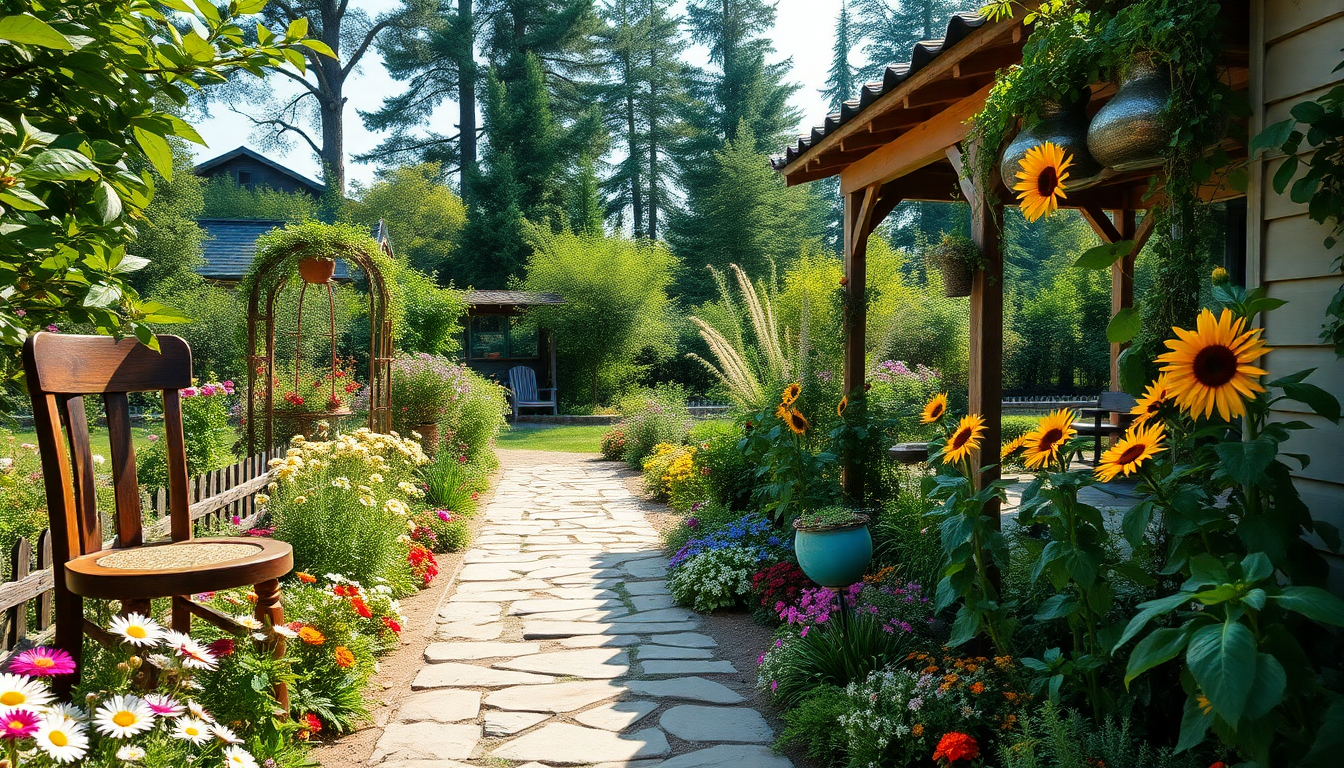 Idee creative per un giardino accogliente e colorato