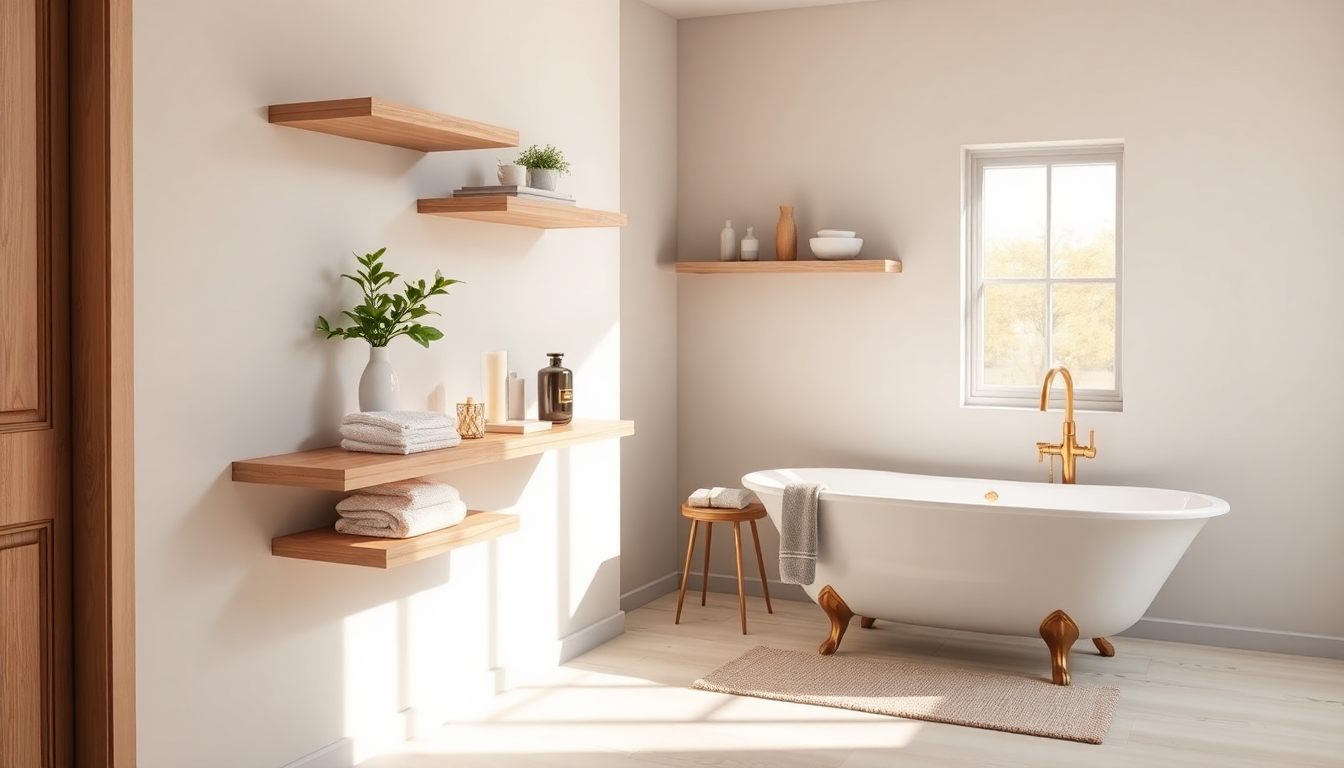 Mensole integrate: come arredare il bagno con stile