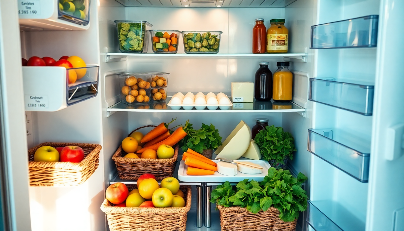 Come organizzare il frigorifero per mantenere freschi gli alimenti nel 2025